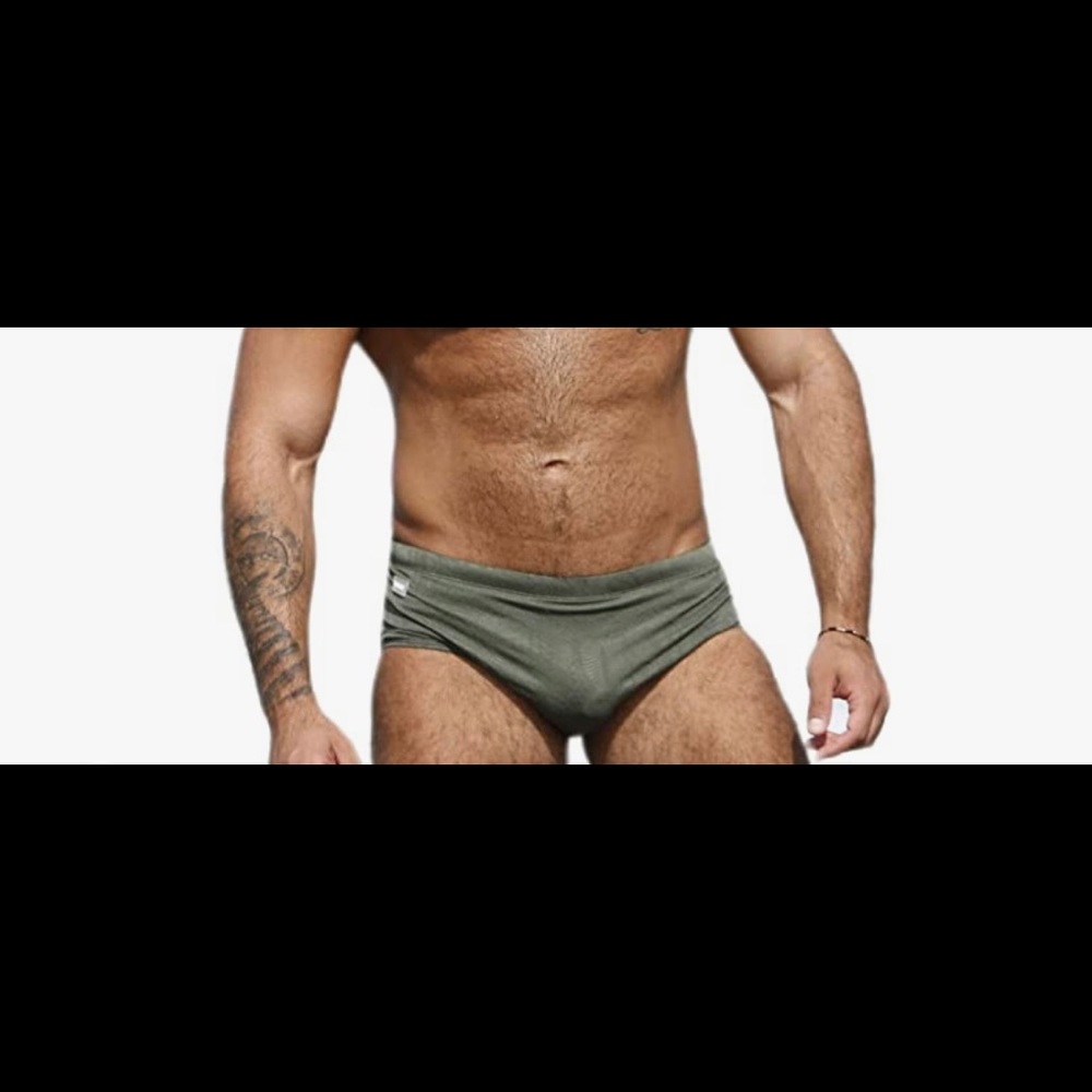 New Taddlee Swimwear Mens Swim Briefs Quick Dry Textured Green Sizes M, S